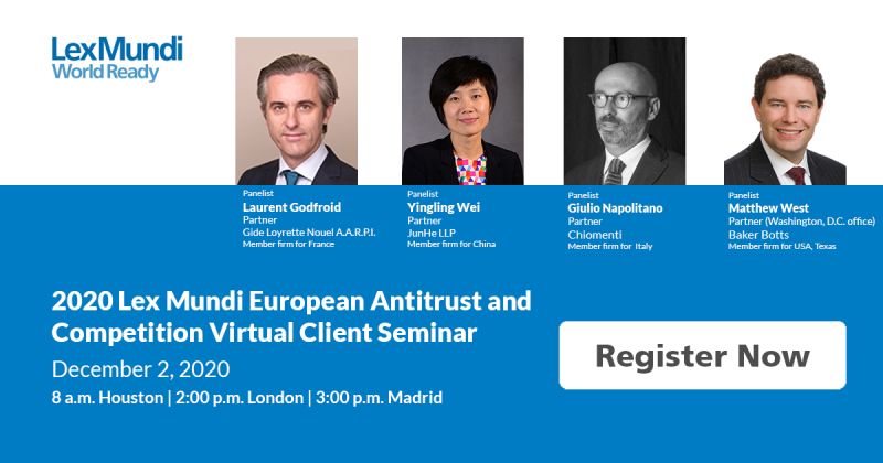 2020 Lex Mundi European Antitrust & Competition Virtual Client Seminar