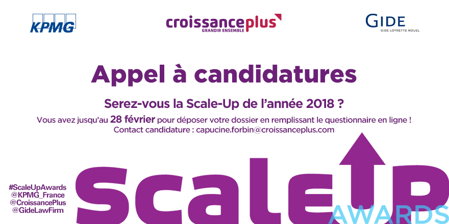 Formulaire en ligne | Scale-Up Awards 2018 | Du 10 janvier au 28 février 2018